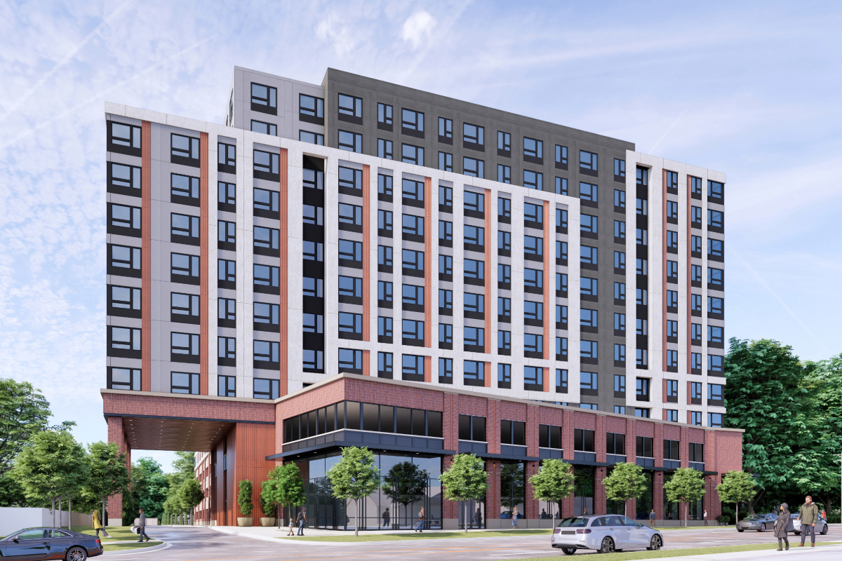 12-story affordable housing high-rise proposed on Liberty Street in Ann Arbor